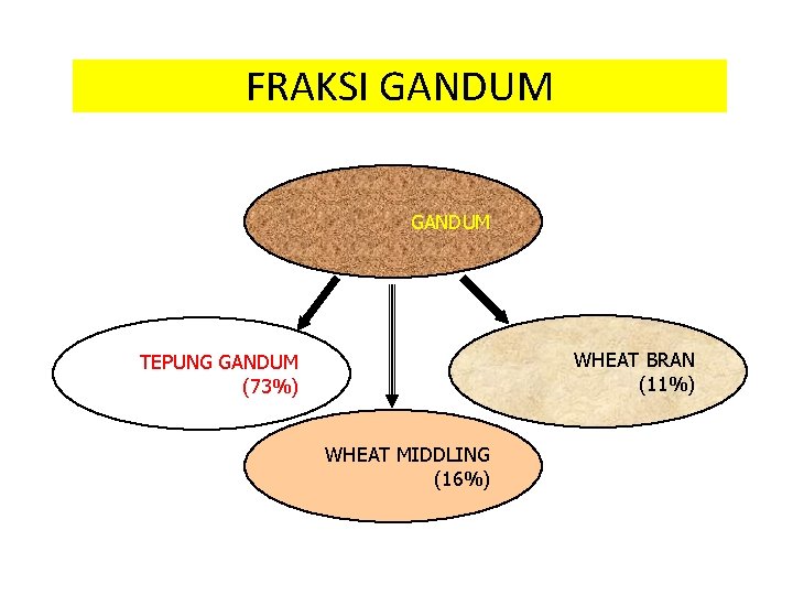 FRAKSI GANDUM WHEAT BRAN (11%) TEPUNG GANDUM (73%) WHEAT MIDDLING (16%) 