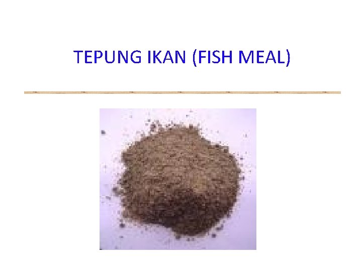 TEPUNG IKAN (FISH MEAL) 