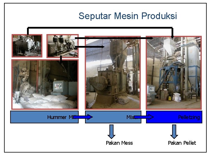 Seputar Mesin Produksi Hummer Mill Mixer Pakan Mess Pelletzing Pakan Pellet 