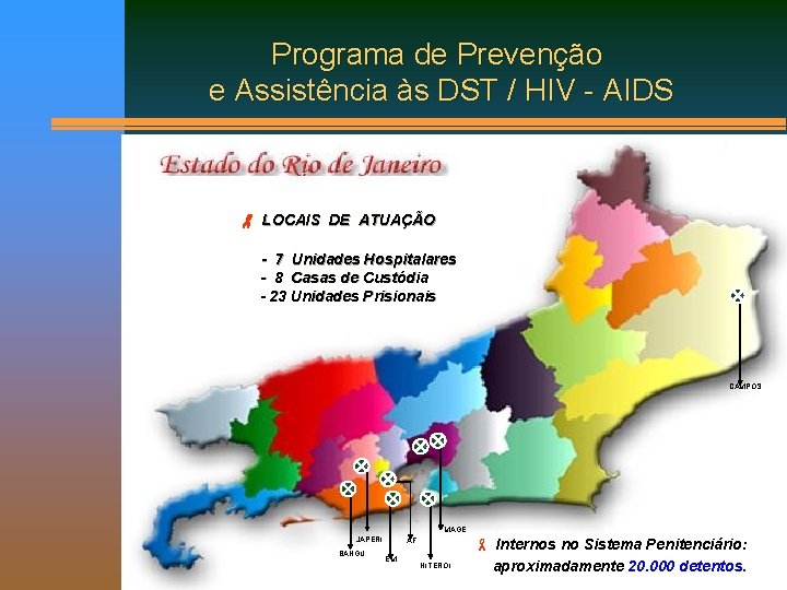 Programa de Prevenção e Assistência às DST / HIV - AIDS LOCAIS DE ATUAÇÃO