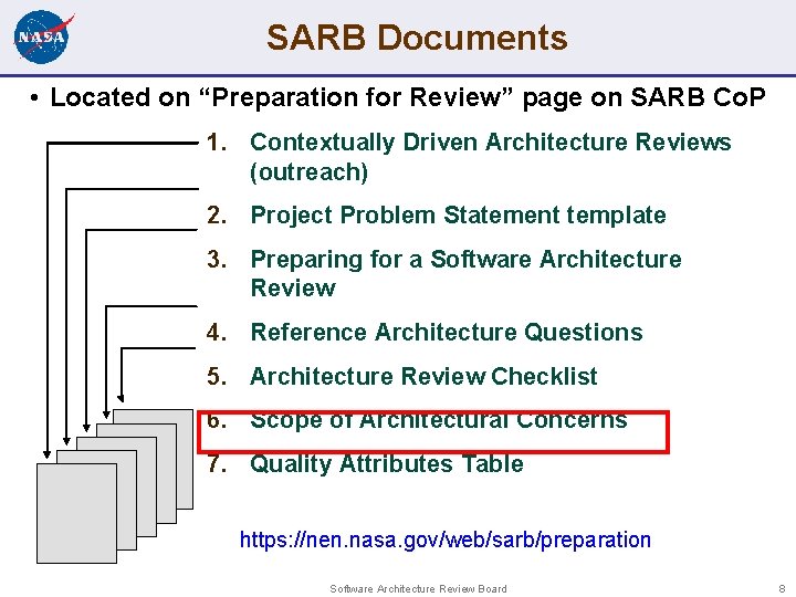 SARB Documents • Located on “Preparation for Review” page on SARB Co. P 1.