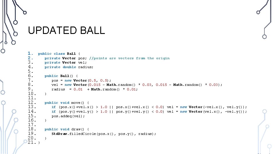 UPDATED BALL 1. 2. 3. 4. 5. 6. 7. 8. 9. 10. 11. 12.