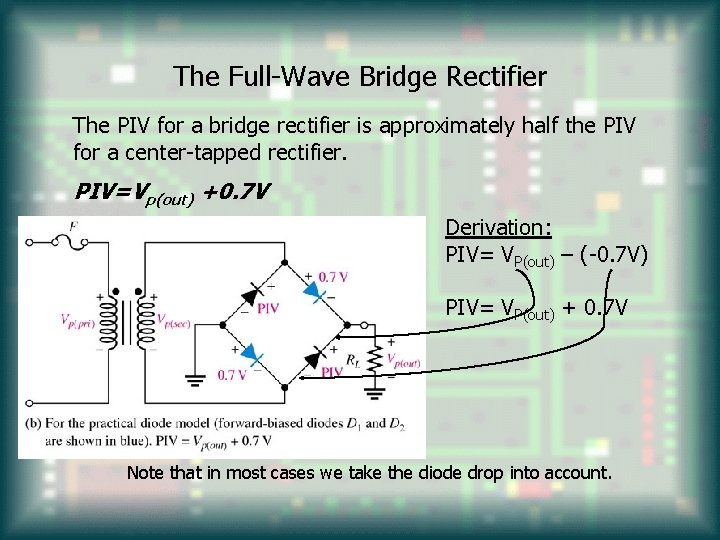 Chapter 2 Diode Applications Objectives Explain and analyze