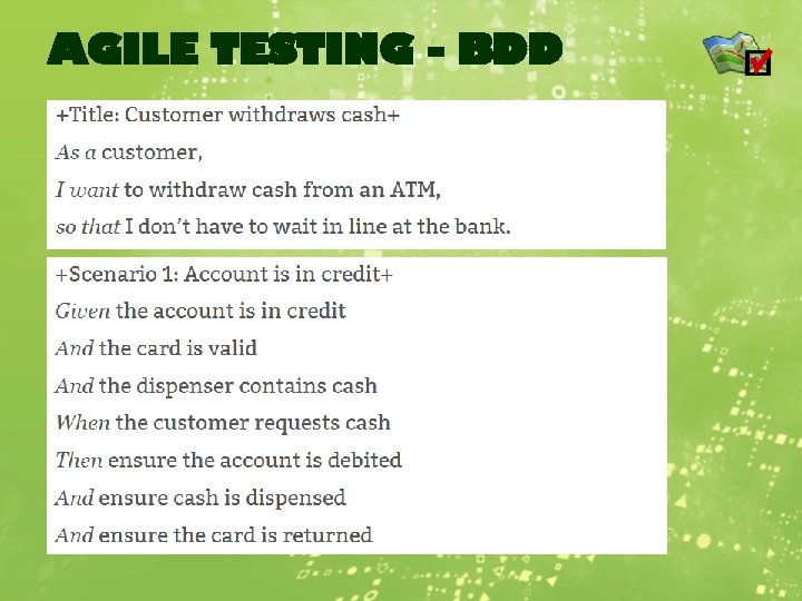 AGILE TESTING - BDD 