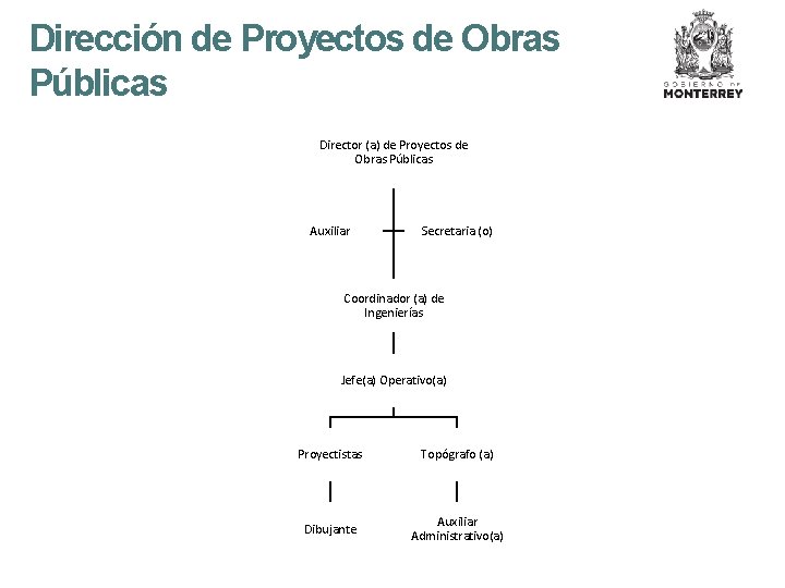 Dirección de Proyectos de Obras Públicas Director (a) de Proyectos de Obras Públicas Auxiliar