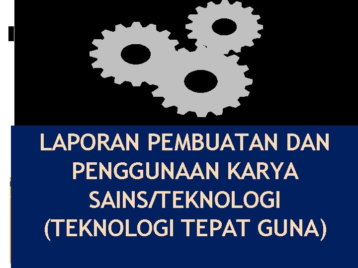 LAPORAN PEMBUATAN DAN PENGGUNAAN KARYA SAINS/TEKNOLOGI (TEKNOLOGI TEPAT GUNA) SULIPAN - 2010 