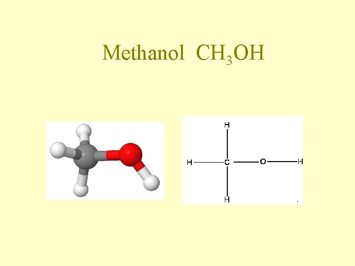 Methanol CH 3 OH Methanol CH 3 OH