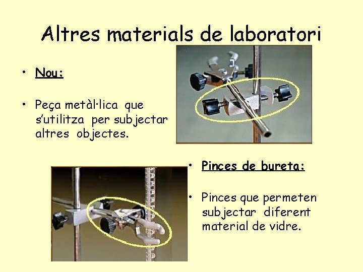 Altres materials de laboratori • Nou: • Peça metàl·lica que s’utilitza per subjectar altres