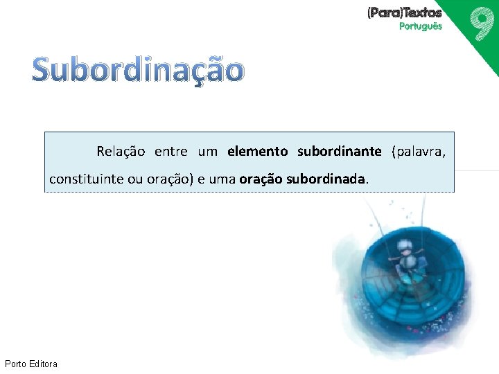 Subordinação Relação entre um elemento subordinante (palavra, constituinte ou oração) e uma oração subordinada.