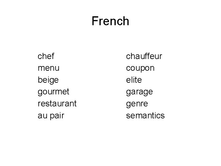 French chef menu beige gourmet restaurant au pair chauffeur coupon elite garage genre semantics