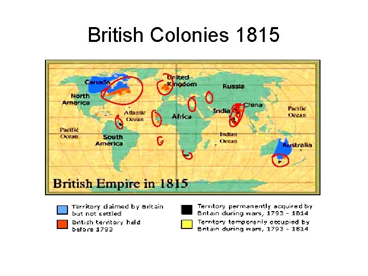 British Colonies 1815 