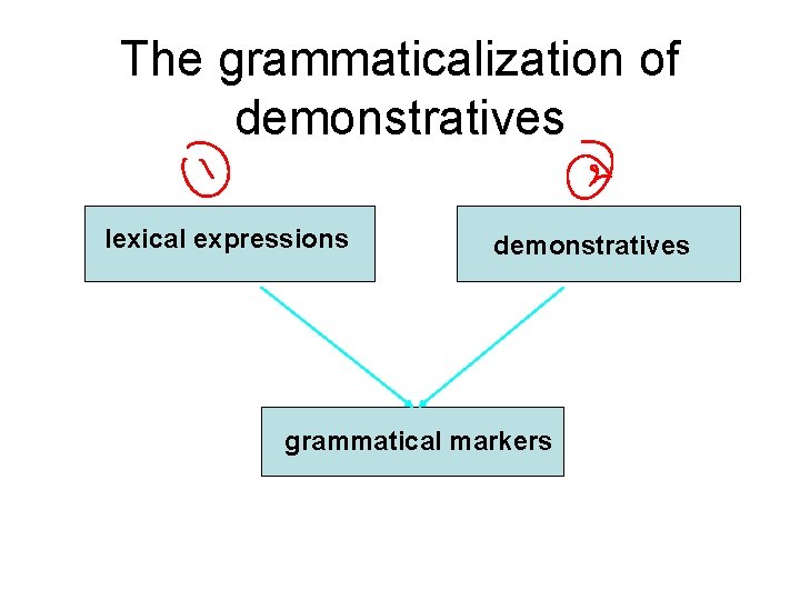 The grammaticalization of demonstratives lexical expressions demonstratives lexical grammatical markers 
