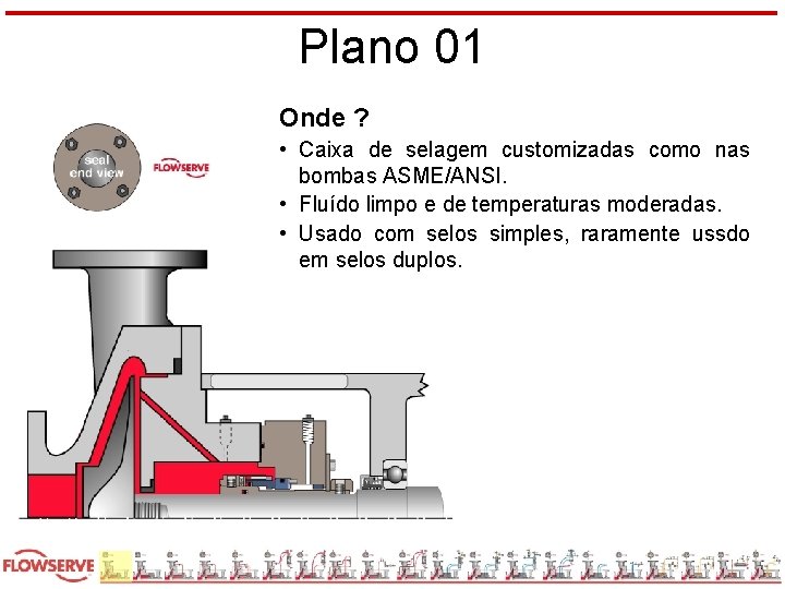 Plano 01 Onde ? • Caixa de selagem customizadas como nas bombas ASME/ANSI. •