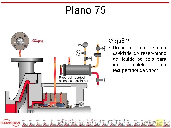 Plano 75 O quê ? • Dreno a partir de uma cavidade do reservatório