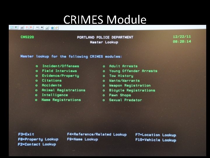 CRIMES Module 