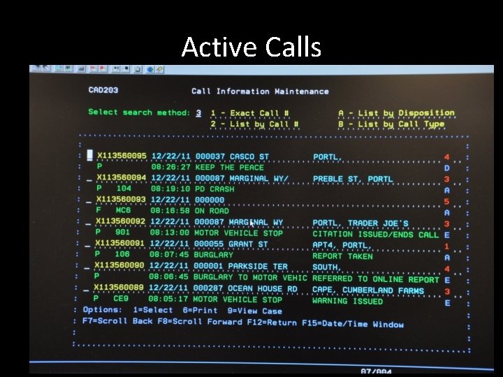 Active Calls 