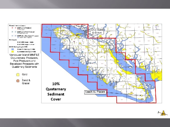 10% Quaternary Sediment Cover 