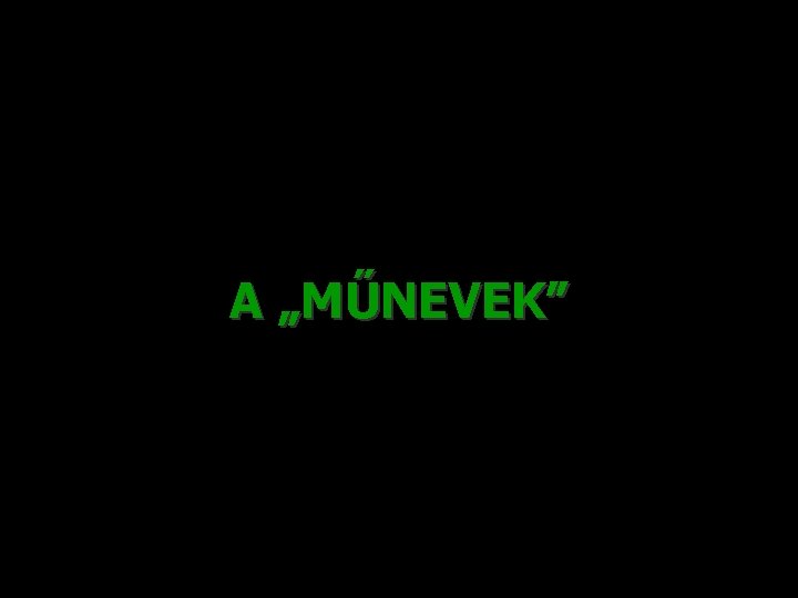 A „MŰNEVEK” 