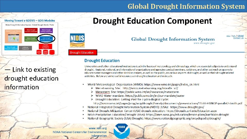 Global Drought Information System Drought Education Component ― Link to existing drought education information