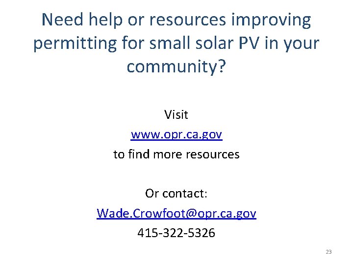 Need help or resources improving permitting for small solar PV in your community? Visit