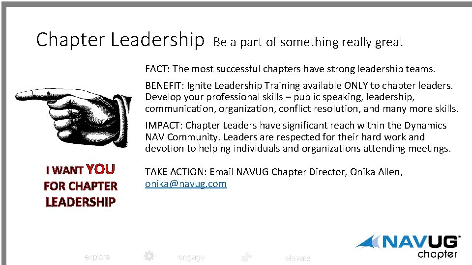 Chapter Leadership Be a part of something really great FACT: The most successful chapters