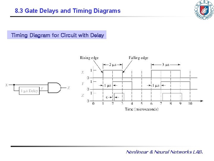 8. 3 Gate Delays and Timing Diagrams Timing Diagram for Circuit with Delay Nonlinear