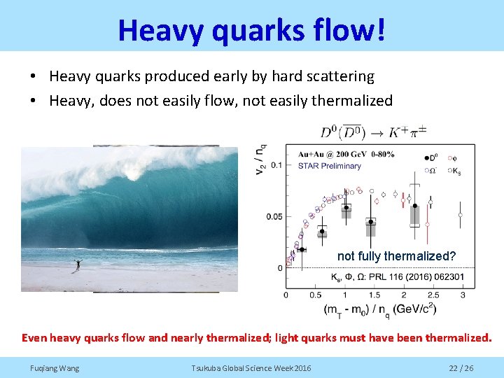 Heavy quarks flow! • Heavy quarks produced early by hard scattering • Heavy, does