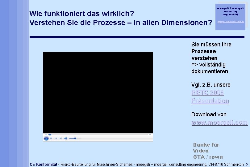 Wie funktioniert das wirklich? Verstehen Sie die Prozesse – in allen Dimensionen? moergeli +