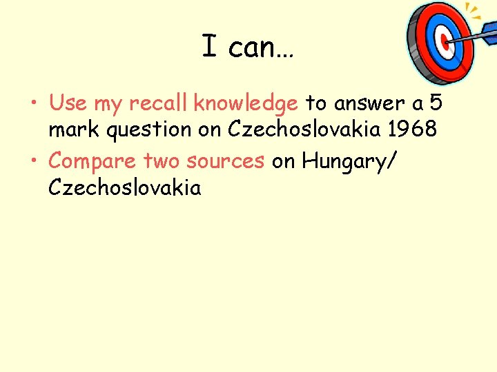 I can… • Use my recall knowledge to answer a 5 mark question on