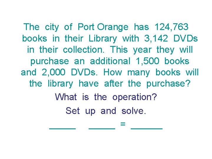 The city of Port Orange has 124, 763 books in their Library with 3,