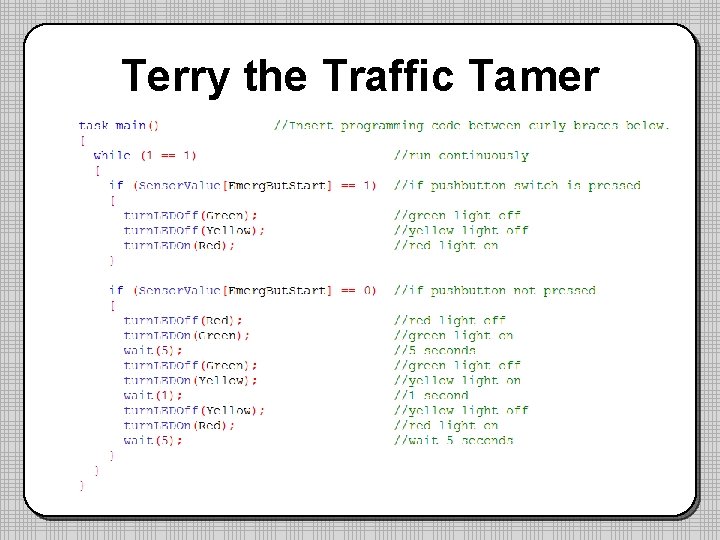 Terry the Traffic Tamer Terry the Traffic Tamer