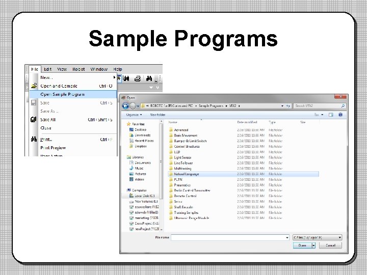 Sample Programs Sample Programs