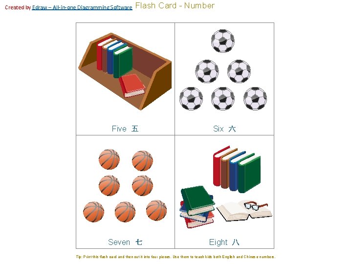 Created by Edraw – All-in-one Diagramming Software Flash Card - Number Five 五 Six