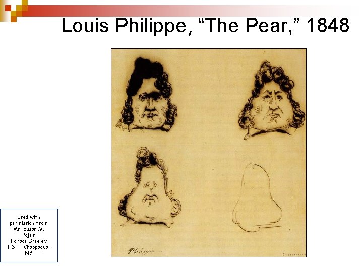 Louis Philippe, “The Pear, ” 1848 Used with permission from Ms. Susan M. Pojer