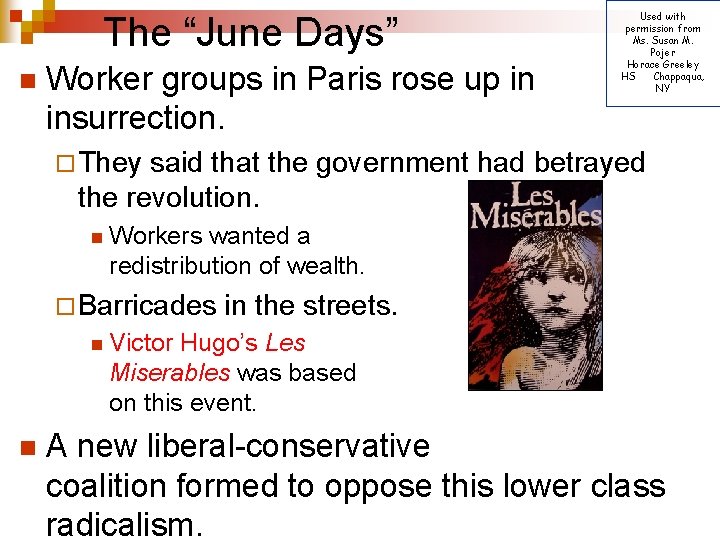 The “June Days” n Worker groups in Paris rose up in insurrection. Used with