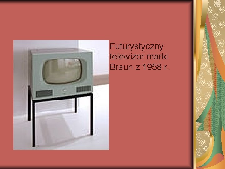 Futurystyczny telewizor marki Braun z 1958 r. 