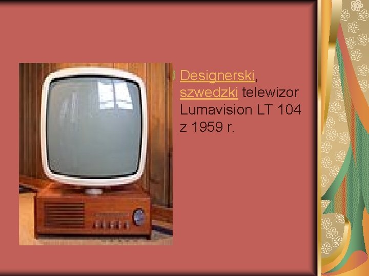 Designerski, szwedzki telewizor Lumavision LT 104 z 1959 r. 