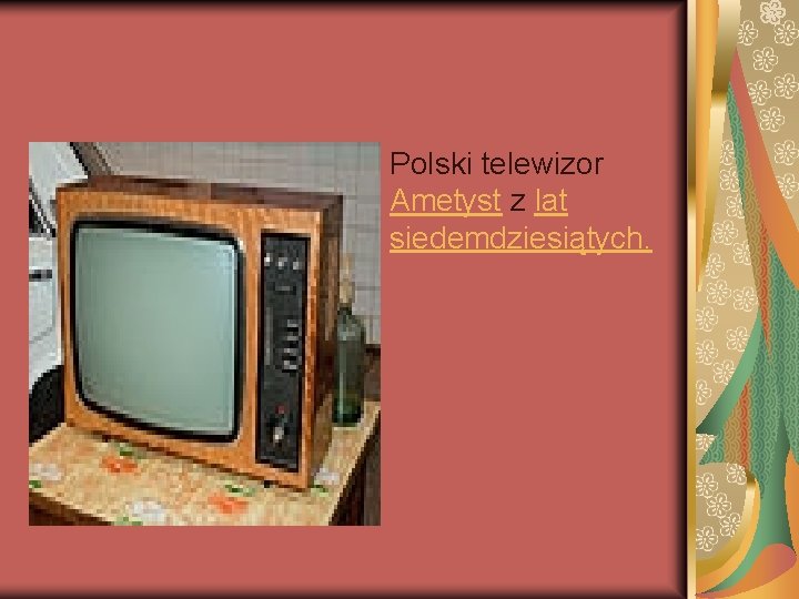 Polski telewizor Ametyst z lat siedemdziesiątych. 