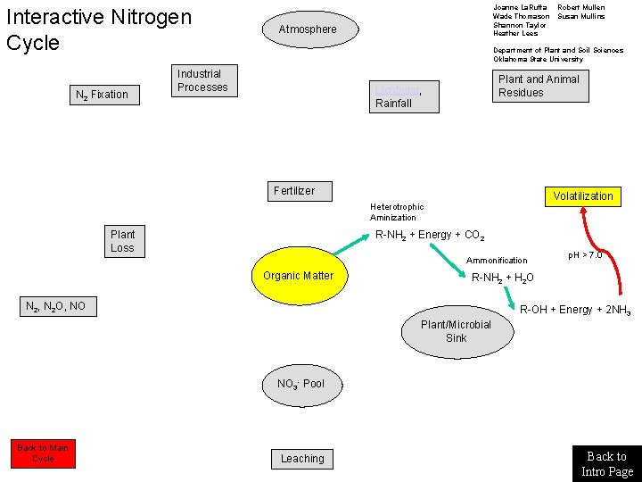 Interactive Nitrogen Cycle N 2 Fixation Joanne La. Ruffa Wade Thomason Shannon Taylor Heather