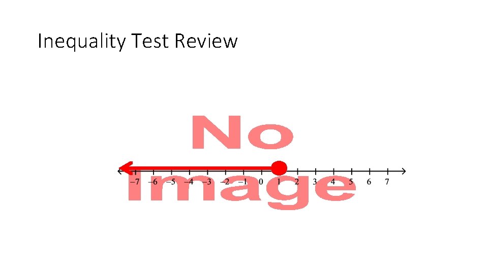 Inequality Test Review • 