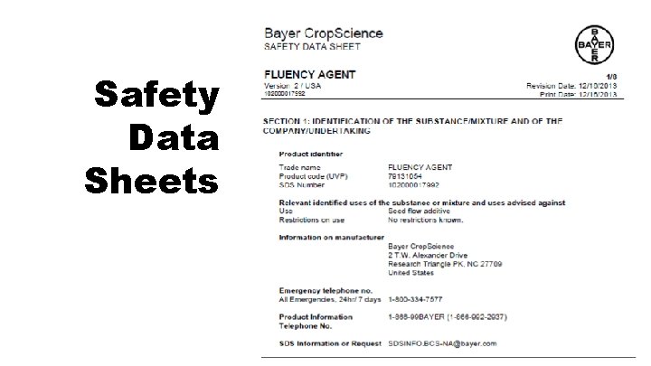 Safety Data Sheets 