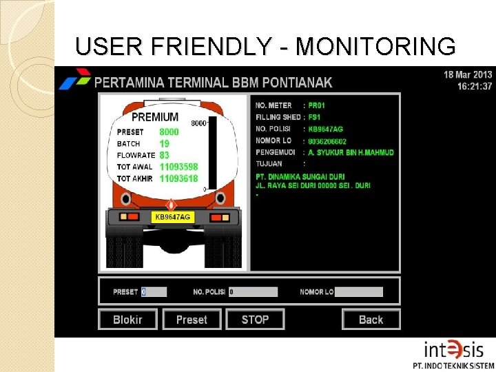 USER FRIENDLY - MONITORING 