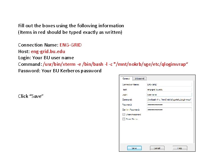 Fill out the boxes using the following information (Items in red should be typed