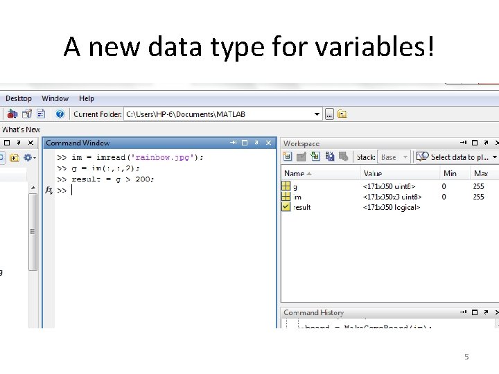 A new data type for variables! 5 