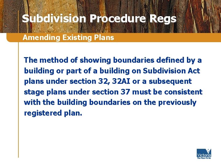 Subdivision Procedure Regs Amending Existing Plans The method of showing boundaries defined by a