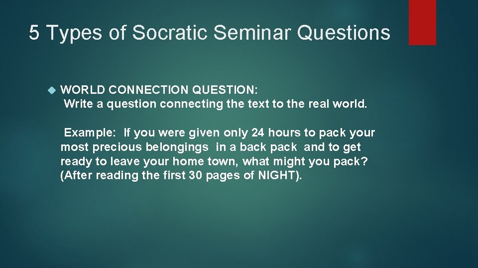 examples of socratic questioning