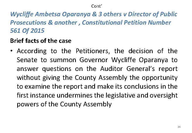 Cont’ Wycliffe Ambetsa Oparanya & 3 others v Director of Public Prosecutions & another