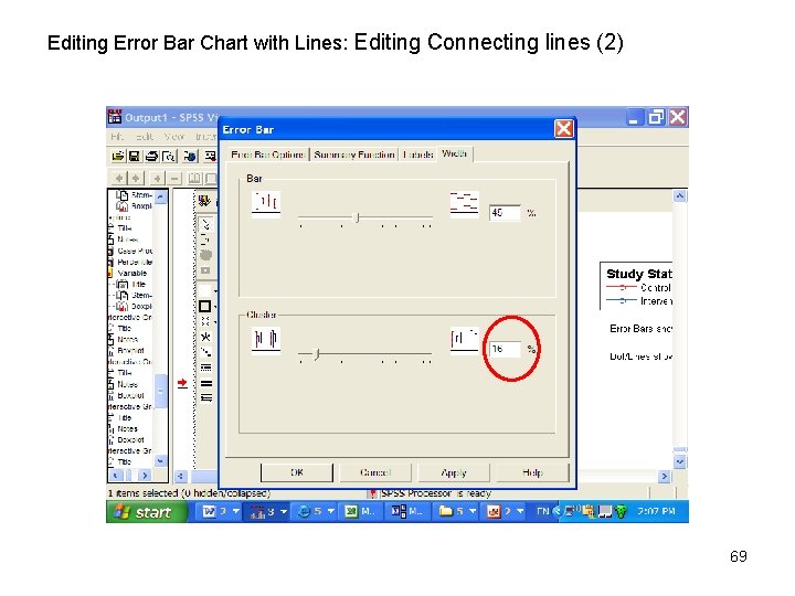 Editing Error Bar Chart with Lines: Editing Connecting lines (2) 69 