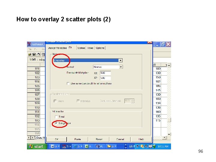 How to overlay 2 scatter plots (2) 96 