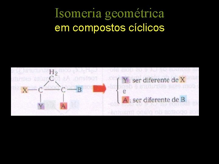 Isomeria geométrica em compostos cíclicos 